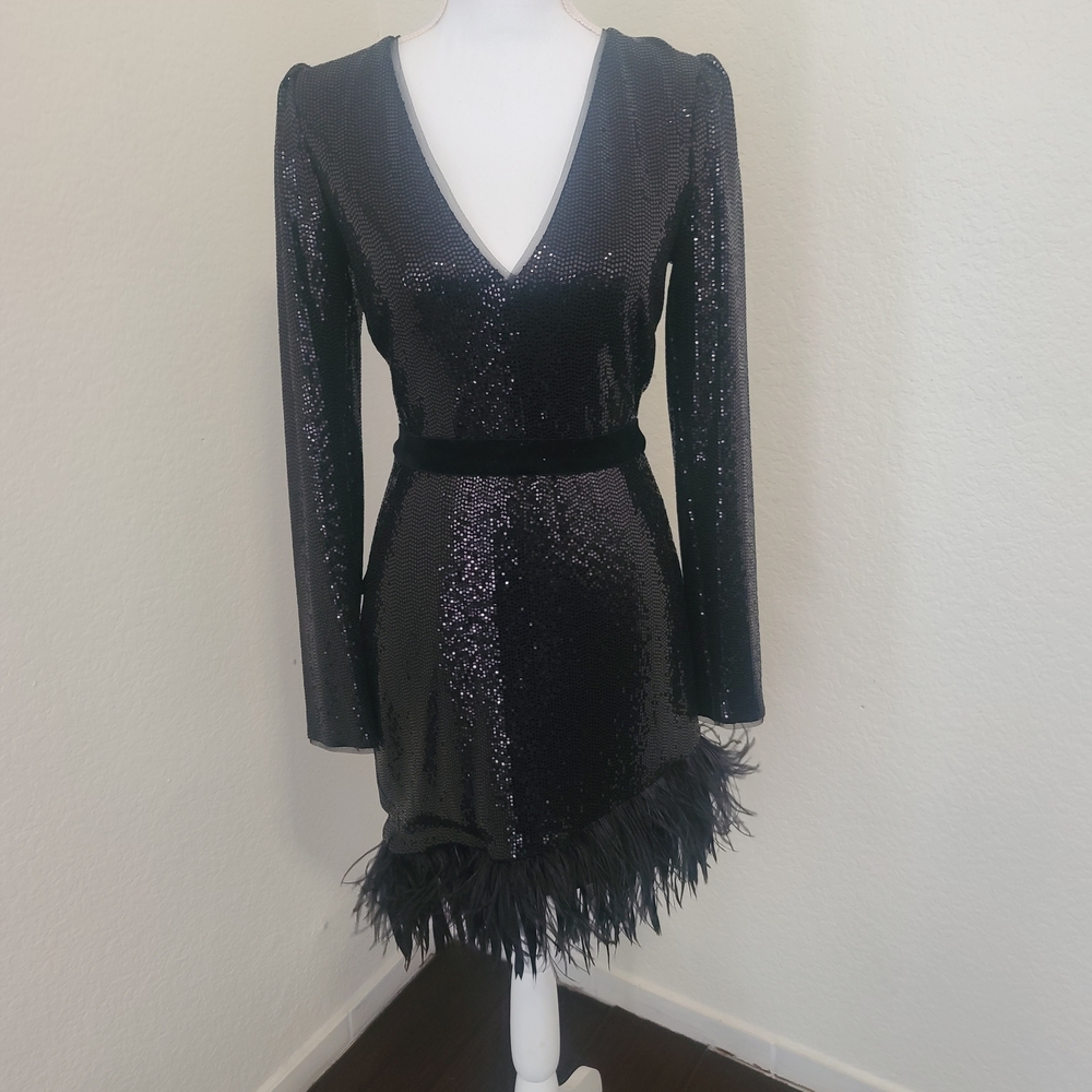 Elegant Black Sequin Dress